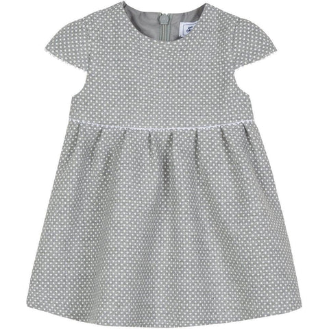 Tartine Et Chocolat Girls Pastel Grey Viscose Dress