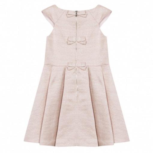 Tartine Et Chocolat Girls Pink Bow Dress