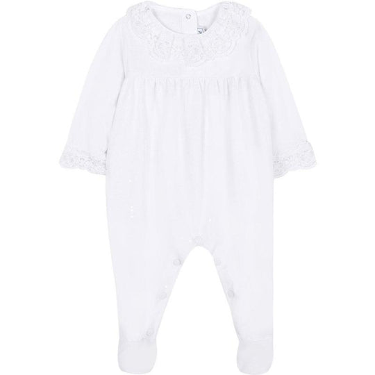 Girls White Babygrow
