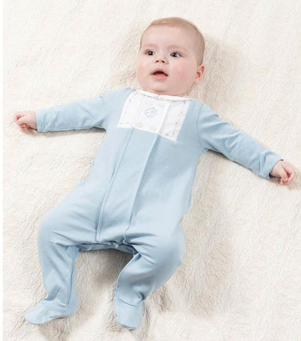 Tartine Et Chocolat Boys Blue Jersey Babygrow