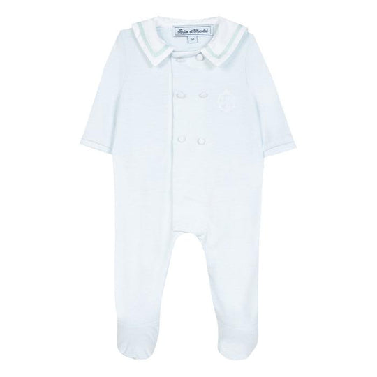Boys Sky Blue Babygrow