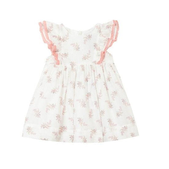 Girls Ivory Bouquet Print Dress