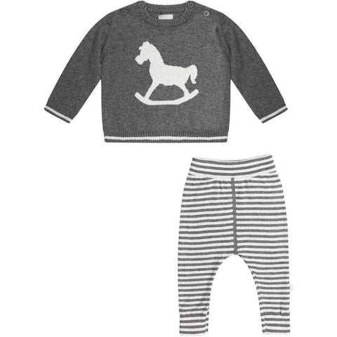 The Little Tailor Unisex Charcoal Grey Knitted Jumper and Leggings