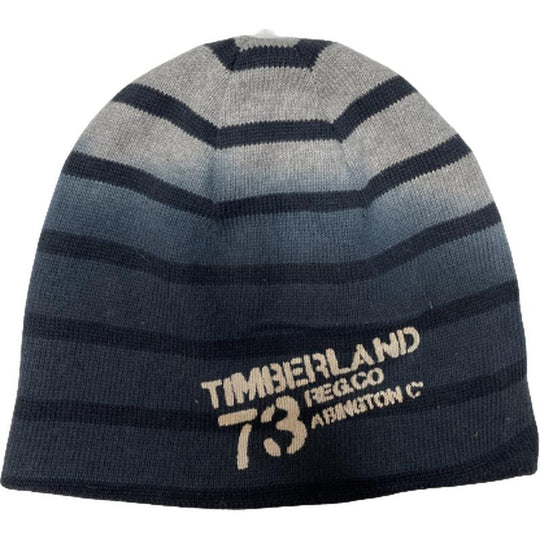 Boys Blue Striped Beanie Hat