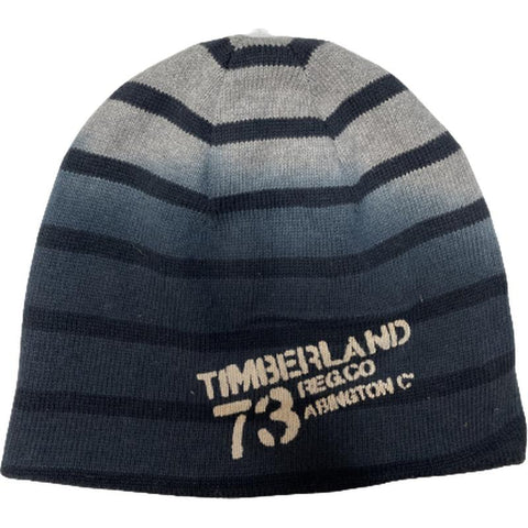 Timberland Kids Boys Blue Striped Beanie Hat